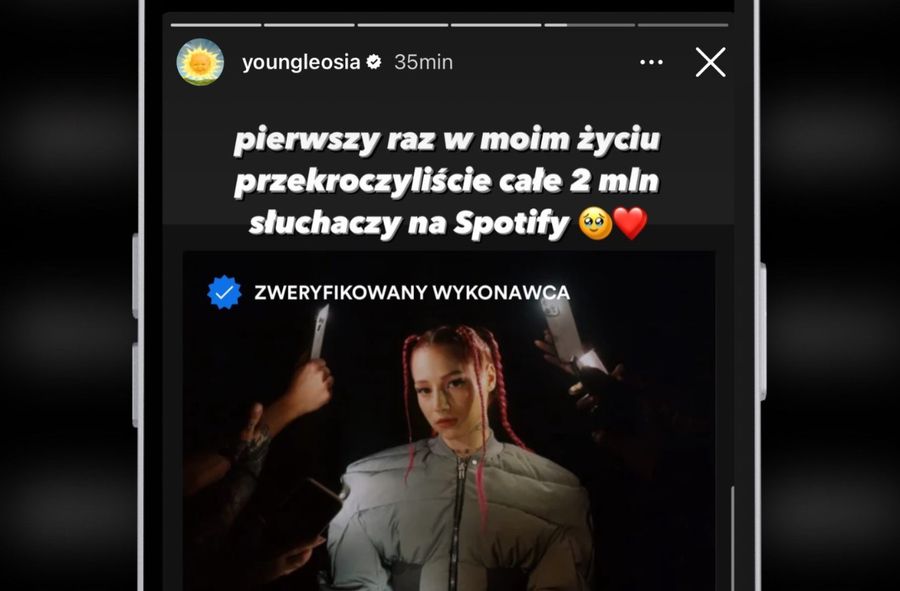 Young Leosia z ogromnym sukcesem na Spotify