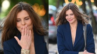Dawno niewidziana Renata Gabryjelska posyła buziaczki fotografom. 53-latka wpadła do "Dzień Dobry TVN"