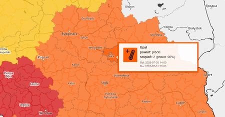 Upały w Płocku i powiecie płockim. Obowiązuje ostrzeżenie meteorologiczne!