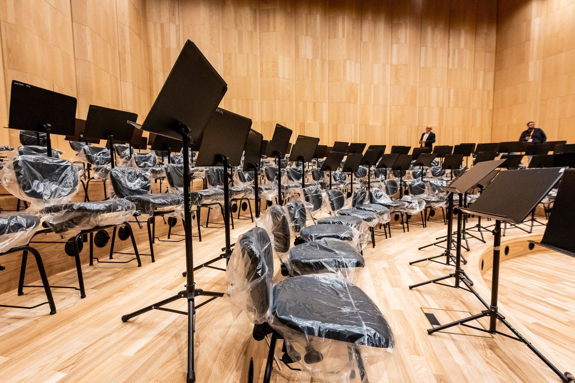 Duże wrażenie robi również sala prób.