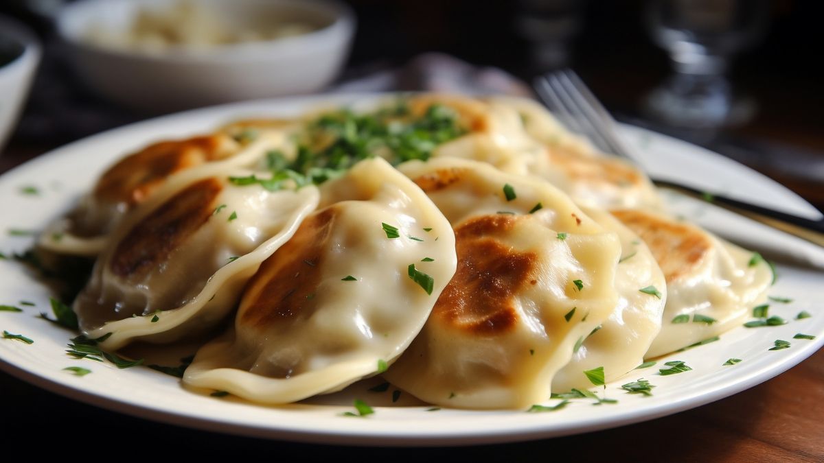 Aromatyczne pierogi z kurkami.