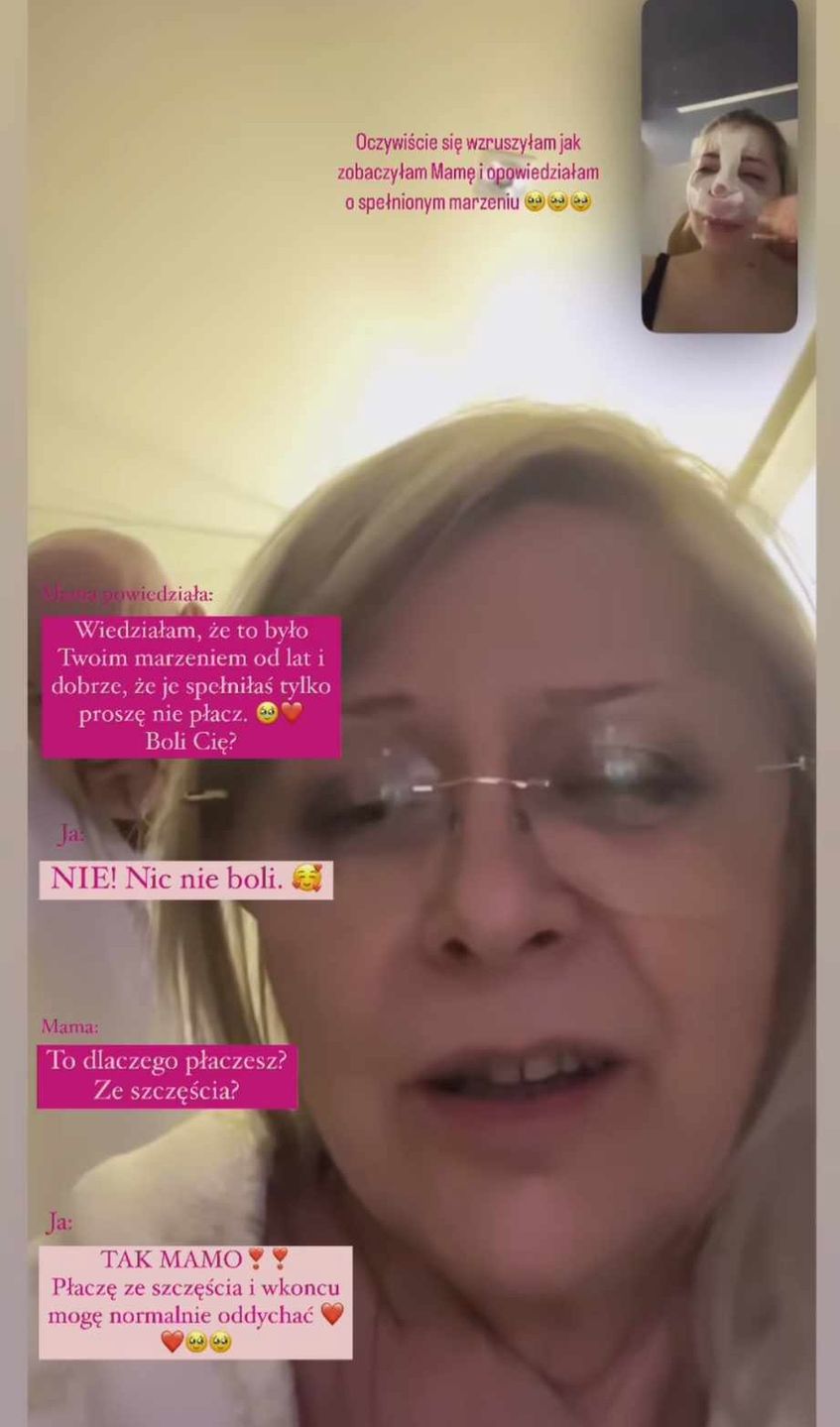 Julia von Stein po operacji nosa