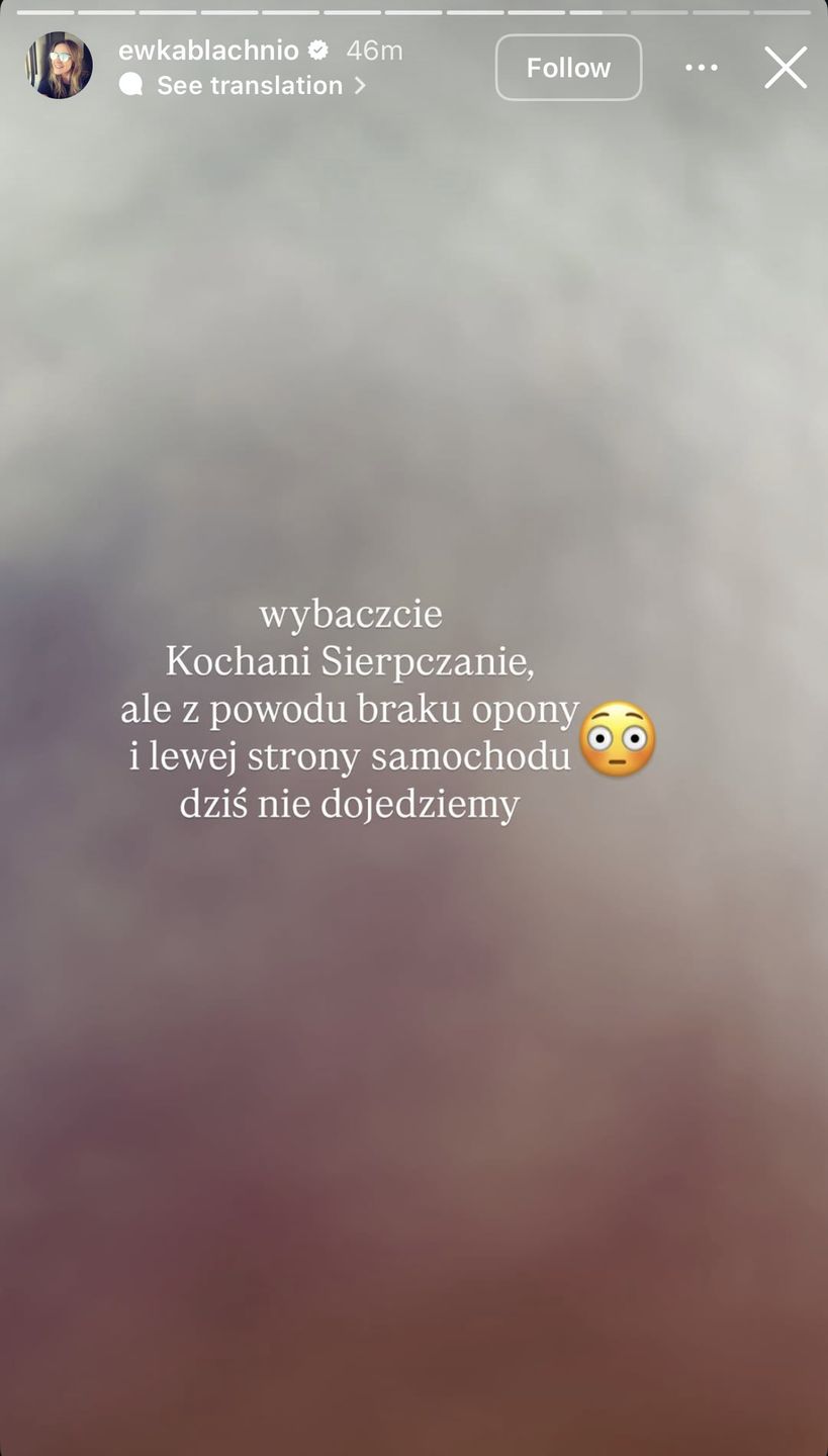 Ewa Błachnio miała wypadek samochodowy