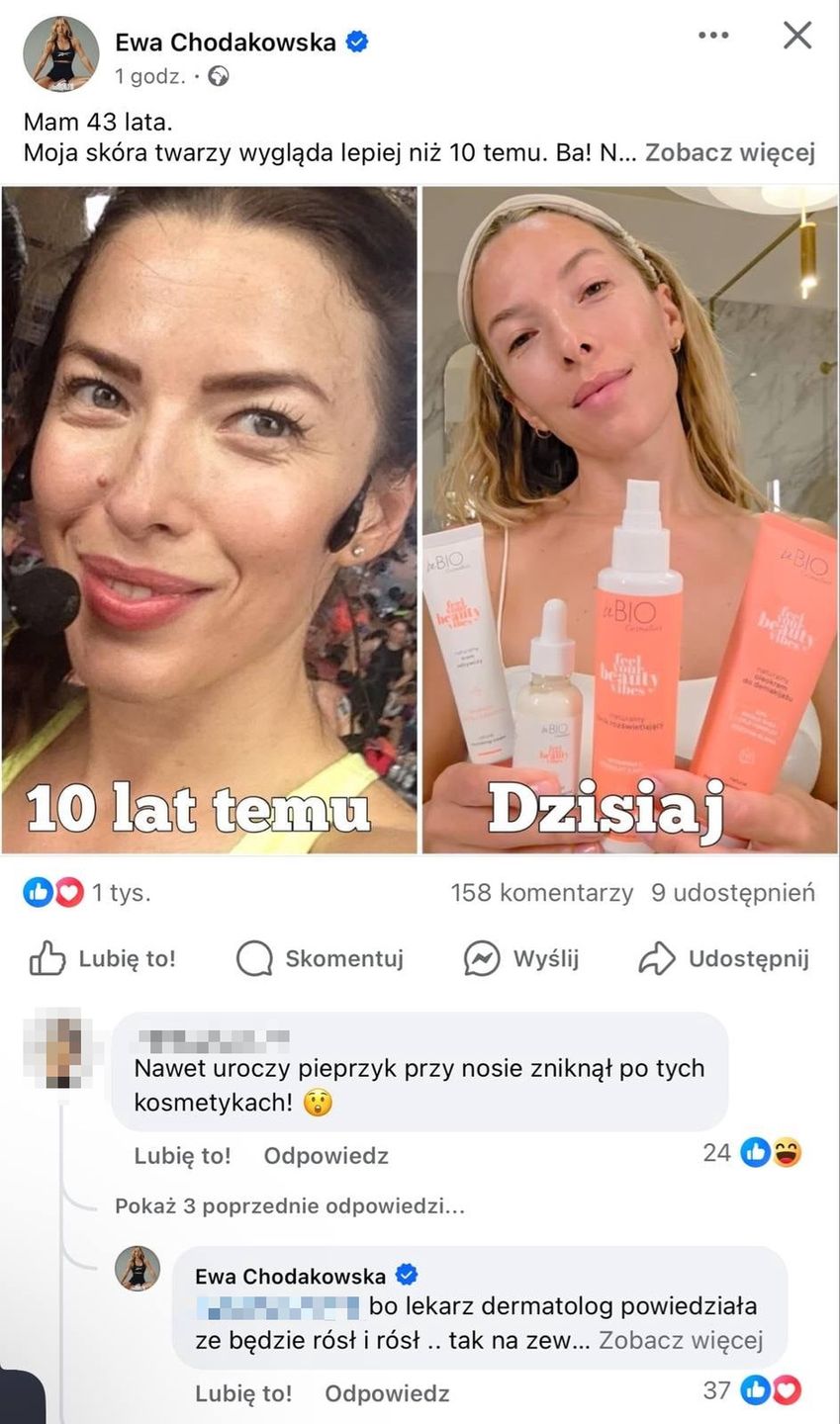 Ewa Chodakowska odpowiada internautce