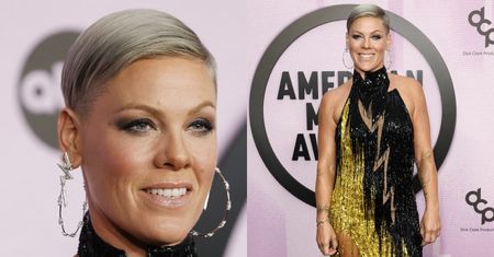 Cekinowa Pink zabrała na ściankę American Music Awards męża i DZIECI! (ZDJĘCIA)