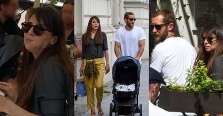 Modna Anna Czartoryska i Michał Niemczycki przyłapani podczas rodzinnego wypadu na obiad (ZDJĘCIA)