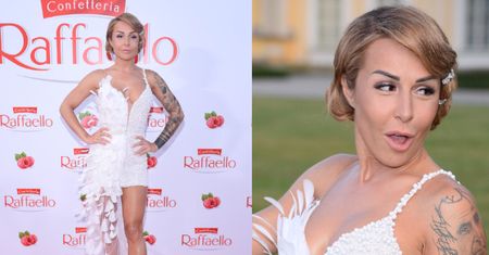 Blanka Lipińska stroi miny w stroju kokosowej praliny na imprezie Raffaello (FOTO)