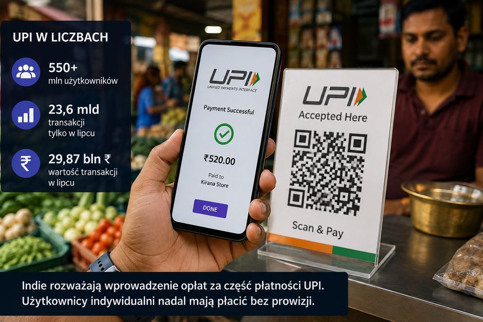Koniec darmowych płatności w Indiach? UPI może zacząć kosztować. To może zmienić codzienne zakupy milionów ludzi