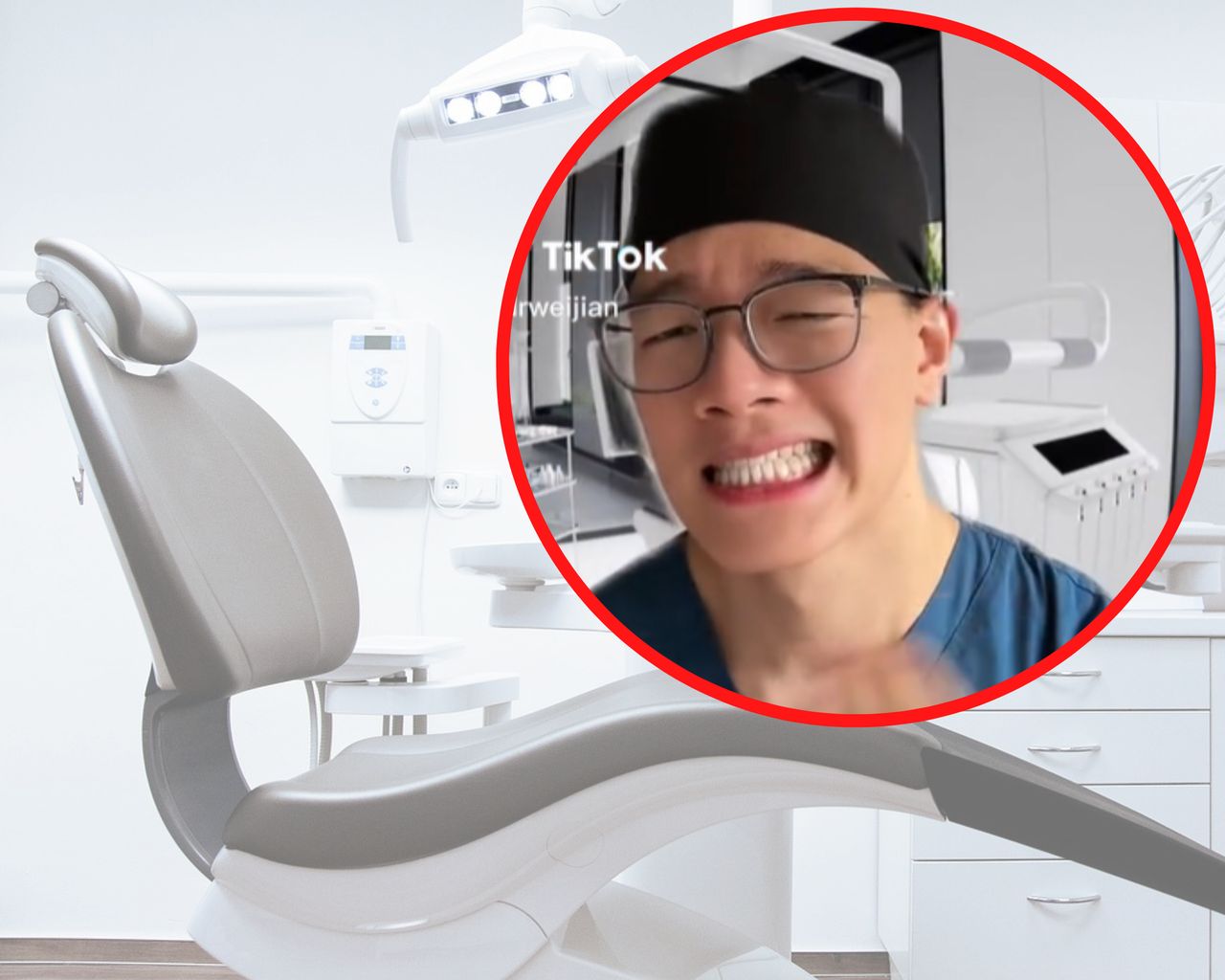 The dentist is very active on TikTok.