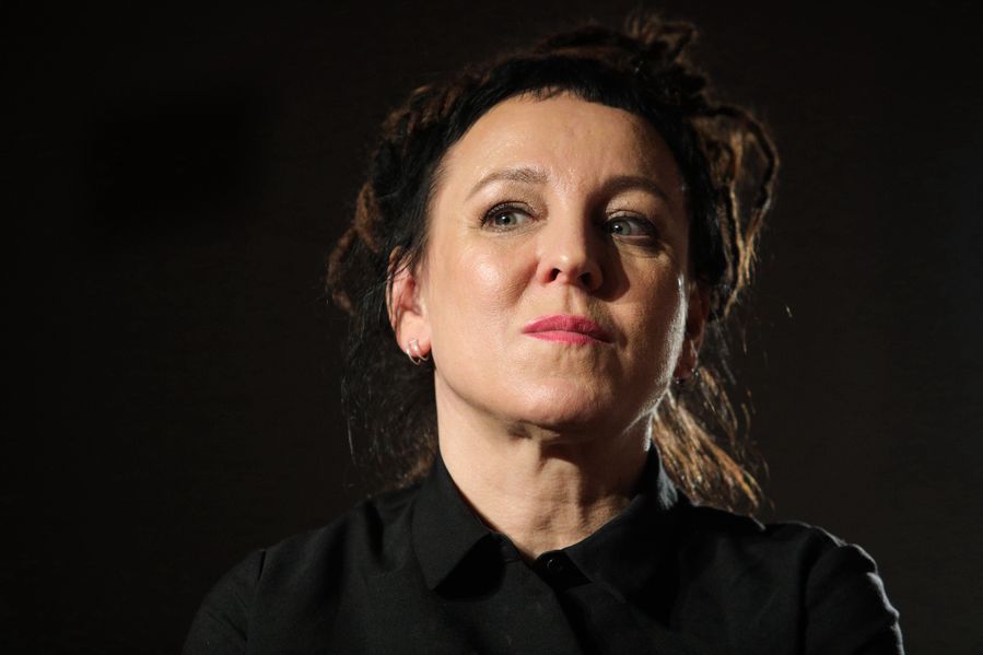 Warszawa, 16.12.2019. Wernisaz wystawy ilustracji Joanny Concejo do ksiazki pt. Zgubiona Dusza Olgi Tokarczuk. N/z Olga Tokarczuk.