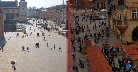 29 marca, 12:04. Warszawa kontra Kraków. Wymowne ujęcia