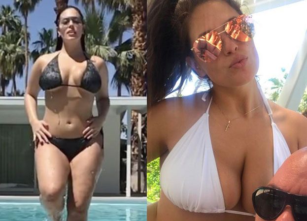 Ashley Graham w bikini wychodzi z basenu! "Prawdziwa bogini Coachella" (FOTO)