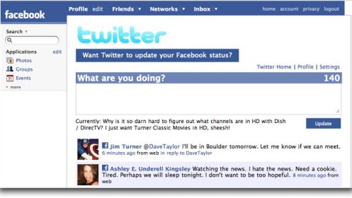 Facebook sam opublikował posty z Twittera 1