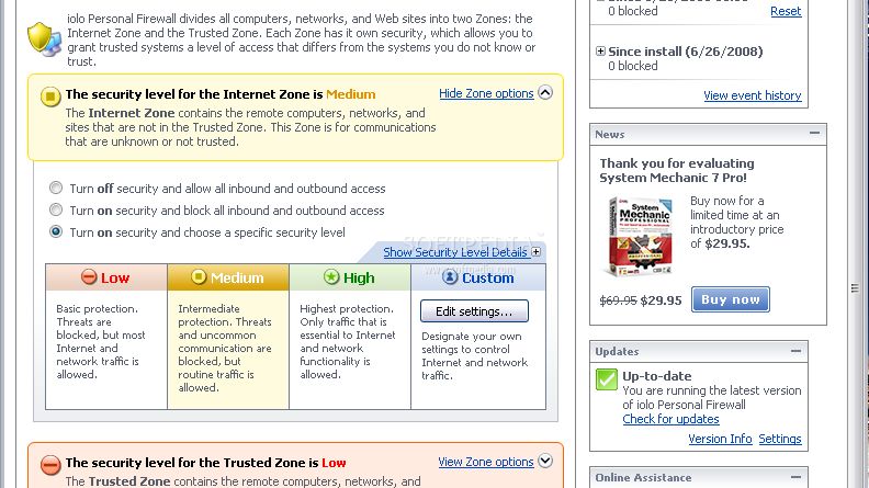 Mechanik systemu w nowej wersji 1