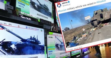 Siły ukraińskie zniszczyły kolumnę rosyjskich wojsk pod Charkowem. Zestrzelono też jeden śmigłowiec