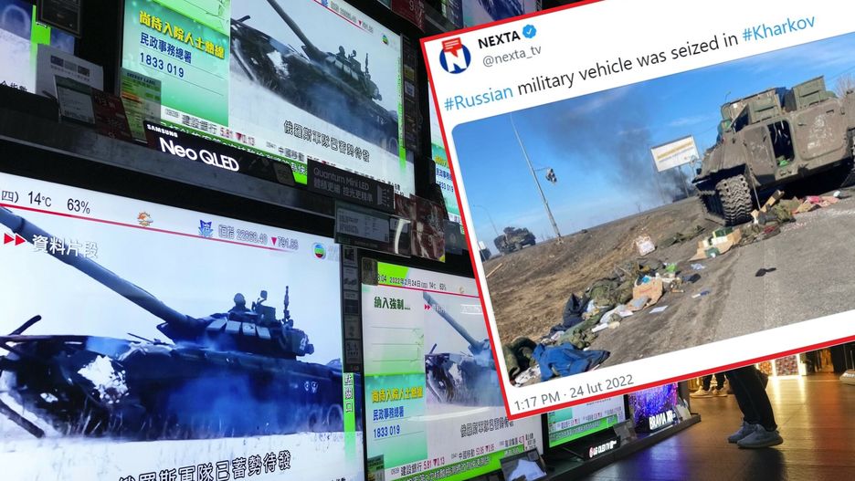 Ukraińscy żołnierze rozbili rosyjską kolumnę wojskową pod Charkowem