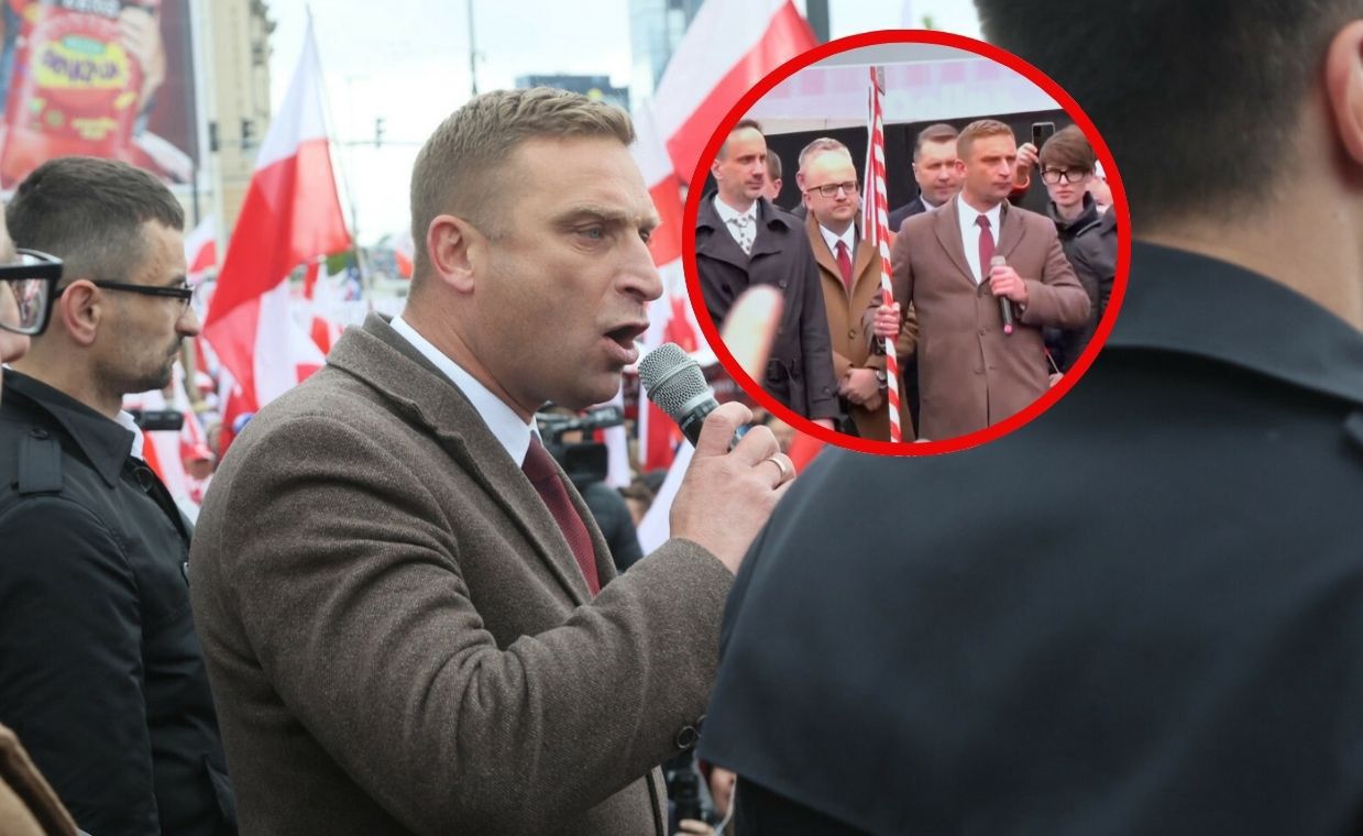 Ruszyli w kierunku kancelarii Tuska. Bąkiewicz nagle wyjął kosę