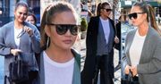 #TRENDY: Chrissy Teigen w szarym kardiganie