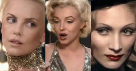 Theron w reklamie z... Monroe, Dietrch i Kelly!