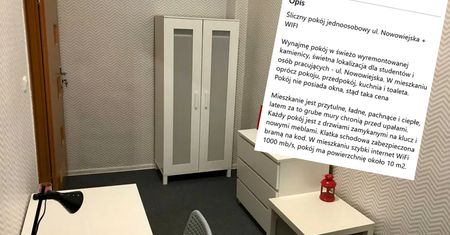 10-metrowy pokój bez okna za 650 zł. Okazja? Właściciel twierdzi, że tak