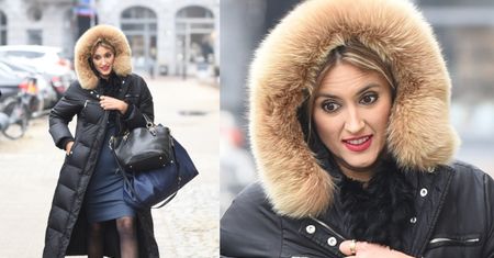 Coraz chudsza Szostak w płaszczu z kapturem obszytym futrem (ZDJĘCIA)