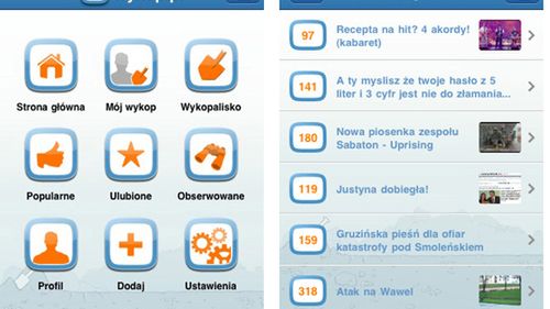 Wykop zadomowił się na iPhonie 1