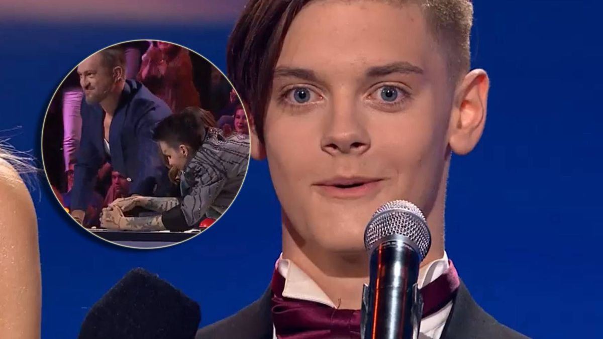 Platynowy przycisk dla uczestnika "Mam talent!"