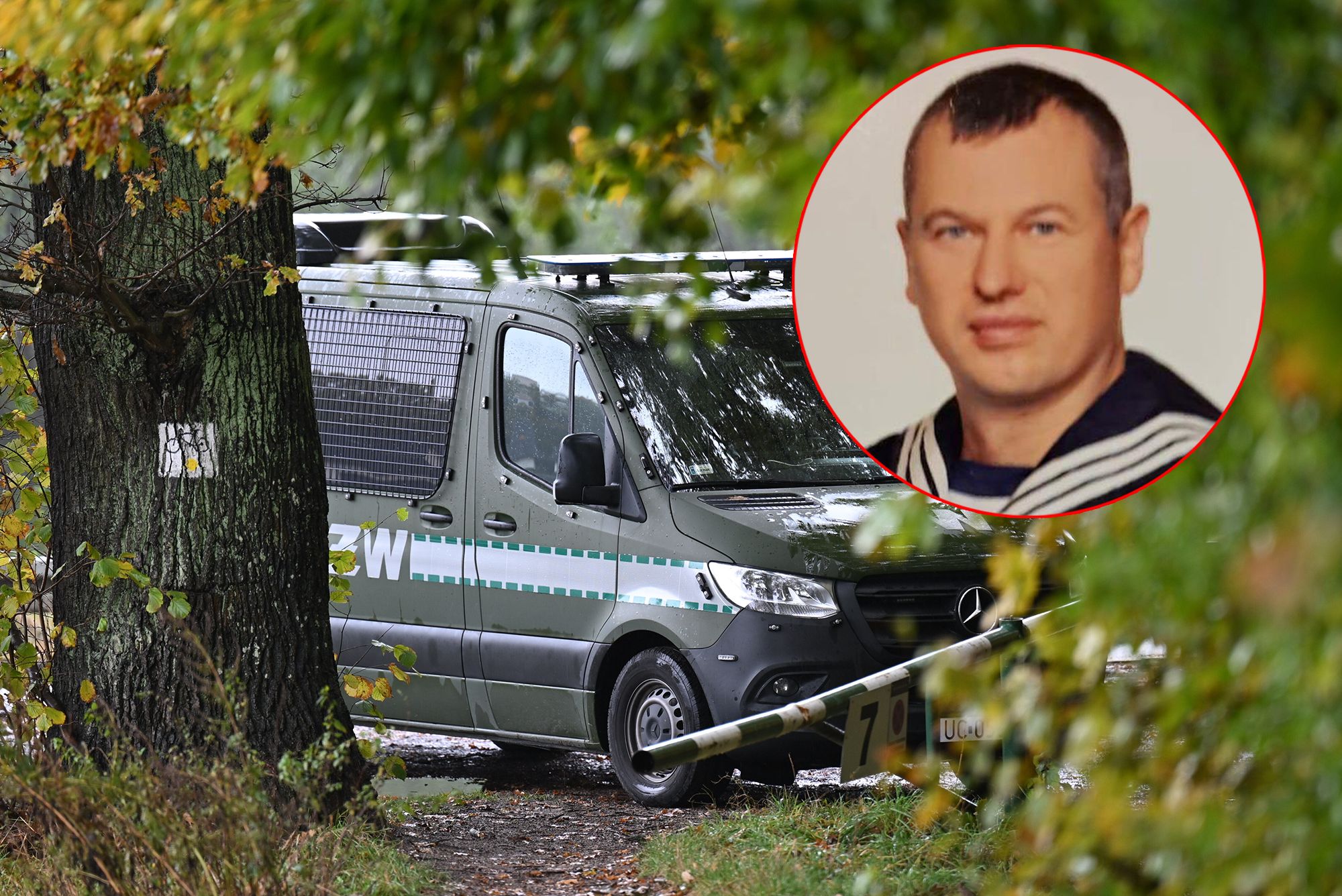 Gdynia, 26.10.2023. Kolejny dzień poszukiwań 44-letniego Grzegorza Borysa na terenie Trójmiejskiego Parku Krajobrazowego, w rejonie Chwarzna - Wiczlina, Gdyni, 26 bm. Mężczyzna podejrzany jest o zabójstwo swojego 6-letniego syna. Do zbrodni doszło 20 bm. rano w bloku przy ul. Górniczej w Gdyni Fikakowie. (ad) PAP/Adam Warżawa
