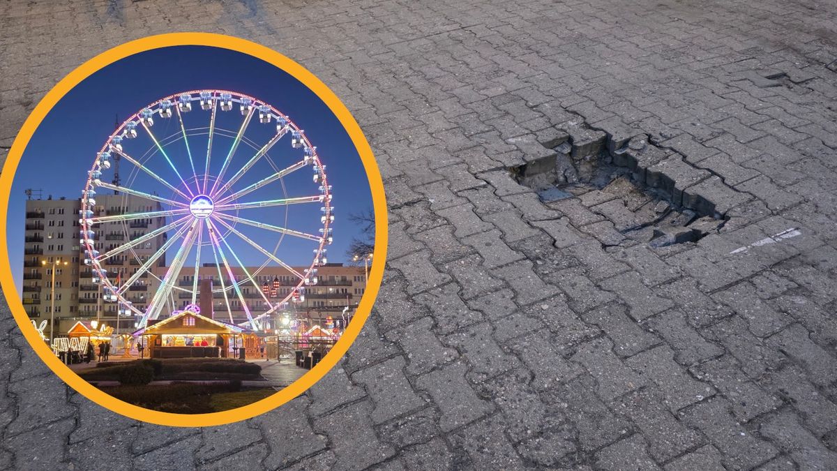 Uszkodzenia na Placu Wolności