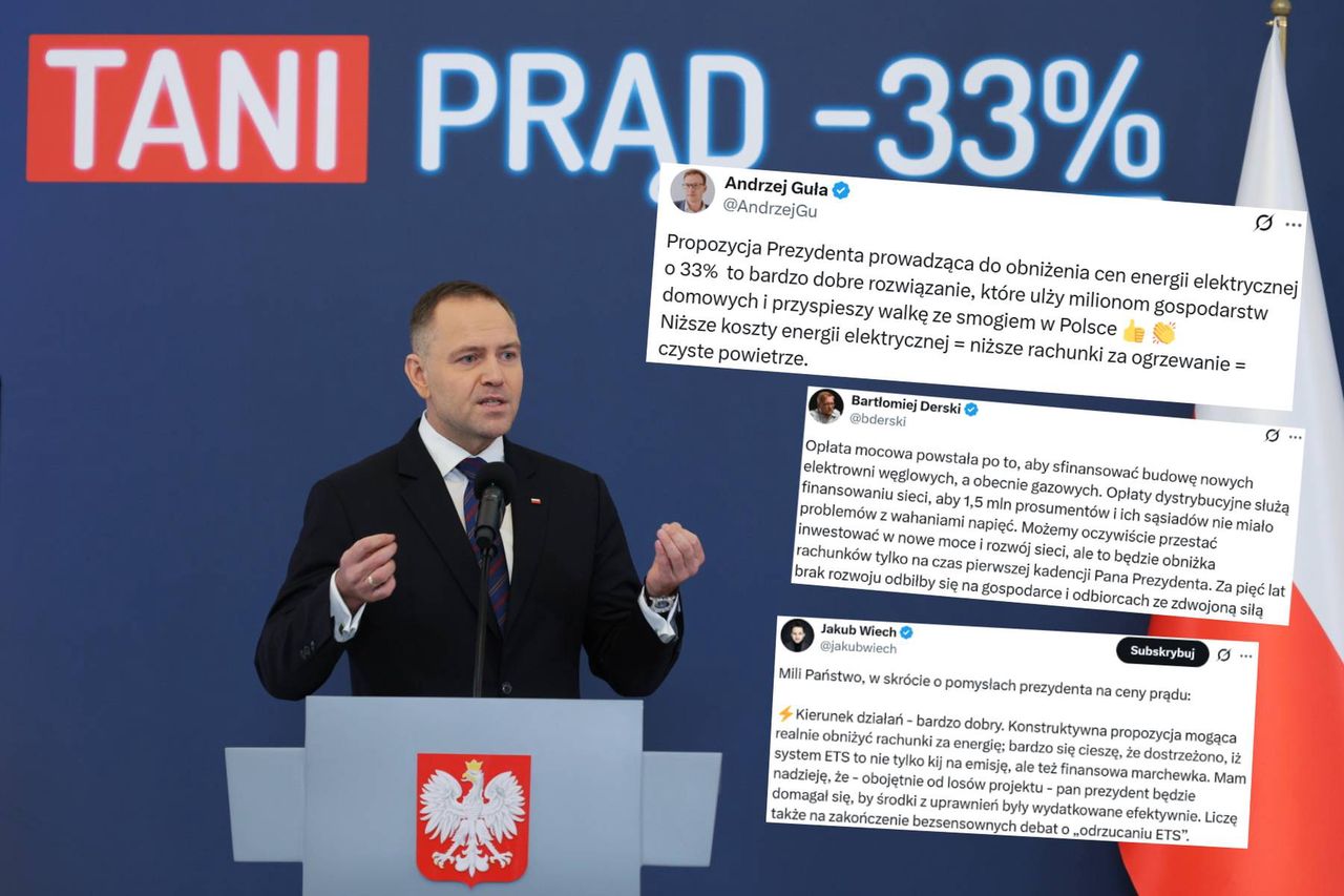 Projekt Nawrockiego na zduszenie wysokich cen prądu. Lawina komentarzy