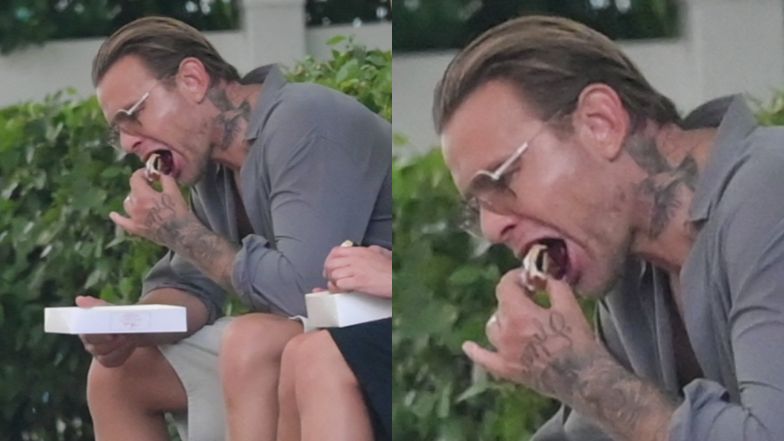 Dawid Woliński wcina jagodziankę na mieście