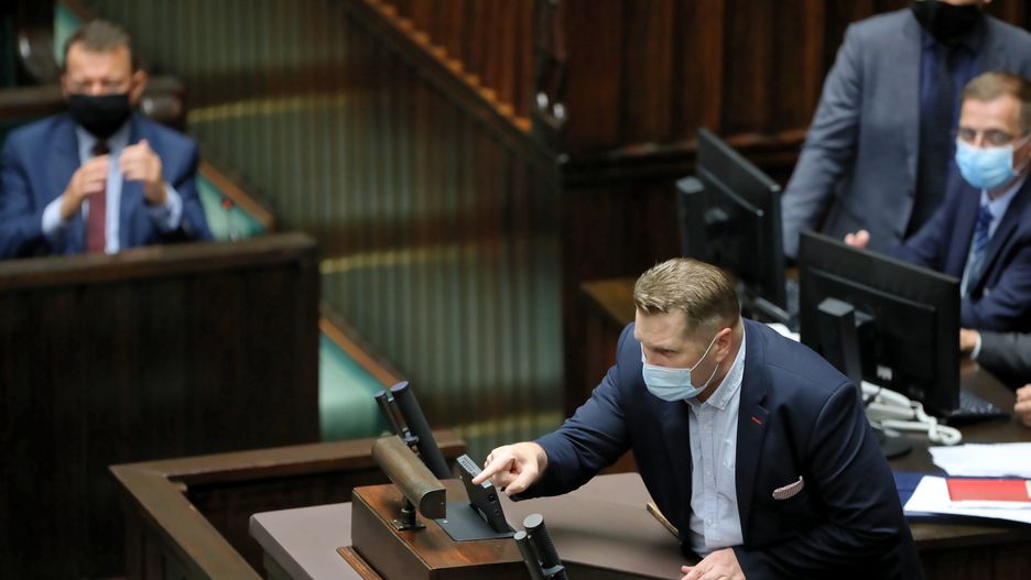 Przemys�aw Czarnekbriefing, konferencja, polityk polityka, pose�, posiedzenie, prasowy, sejm