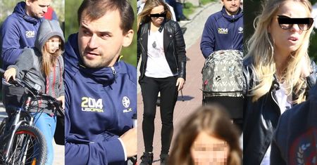 TYLKO U NAS: Marcin Dubieniecki na spacerze z nową, patchworkową rodziną (ZDJĘCIA)