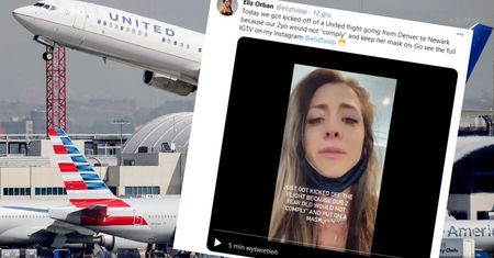 USA. Rodzina wyrzucona z samolotu, bo 2-latka nie chciała włożyć maski. Matka nagrała emocjonalne wideo