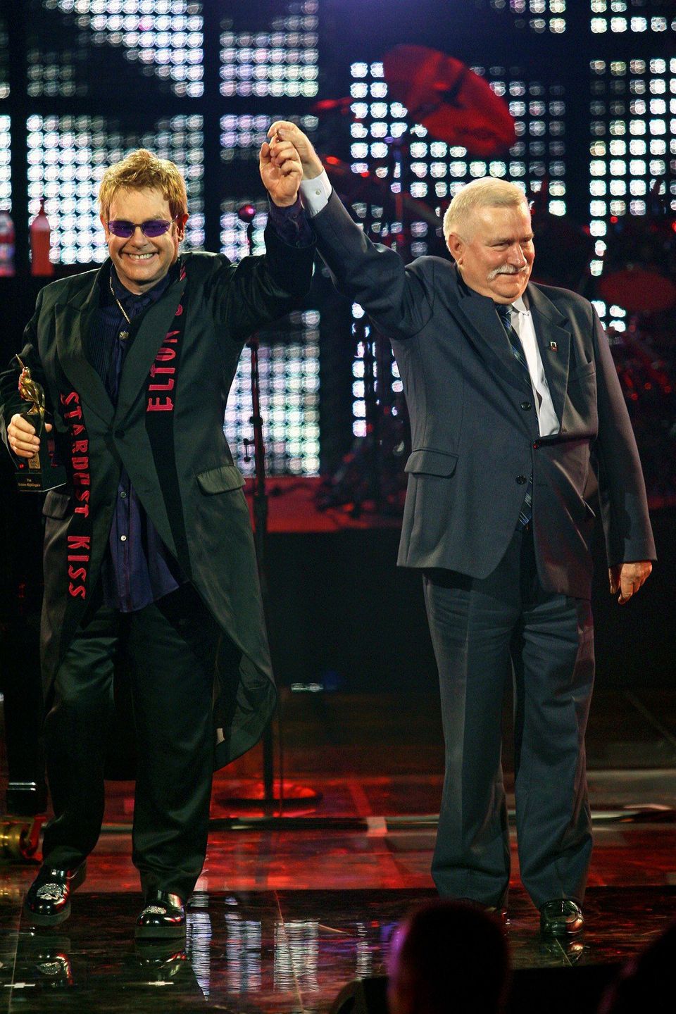 Elton John i Lech Wałęsa