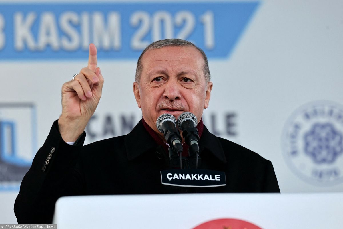 Recep Tayyip Erdogan w sobotę przemawiał na wiecu w Siirt 