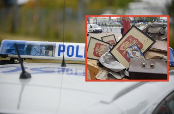 Godła w kontenerze przed biurem RPO. Policja sprawdzi zdjęcia