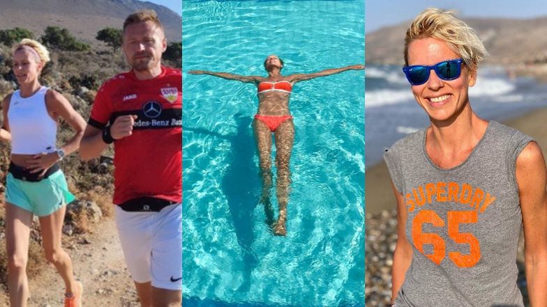 Anita Werner pluska się w basenie i podbija Kretę z ukochanym (ZDJĘCIA)