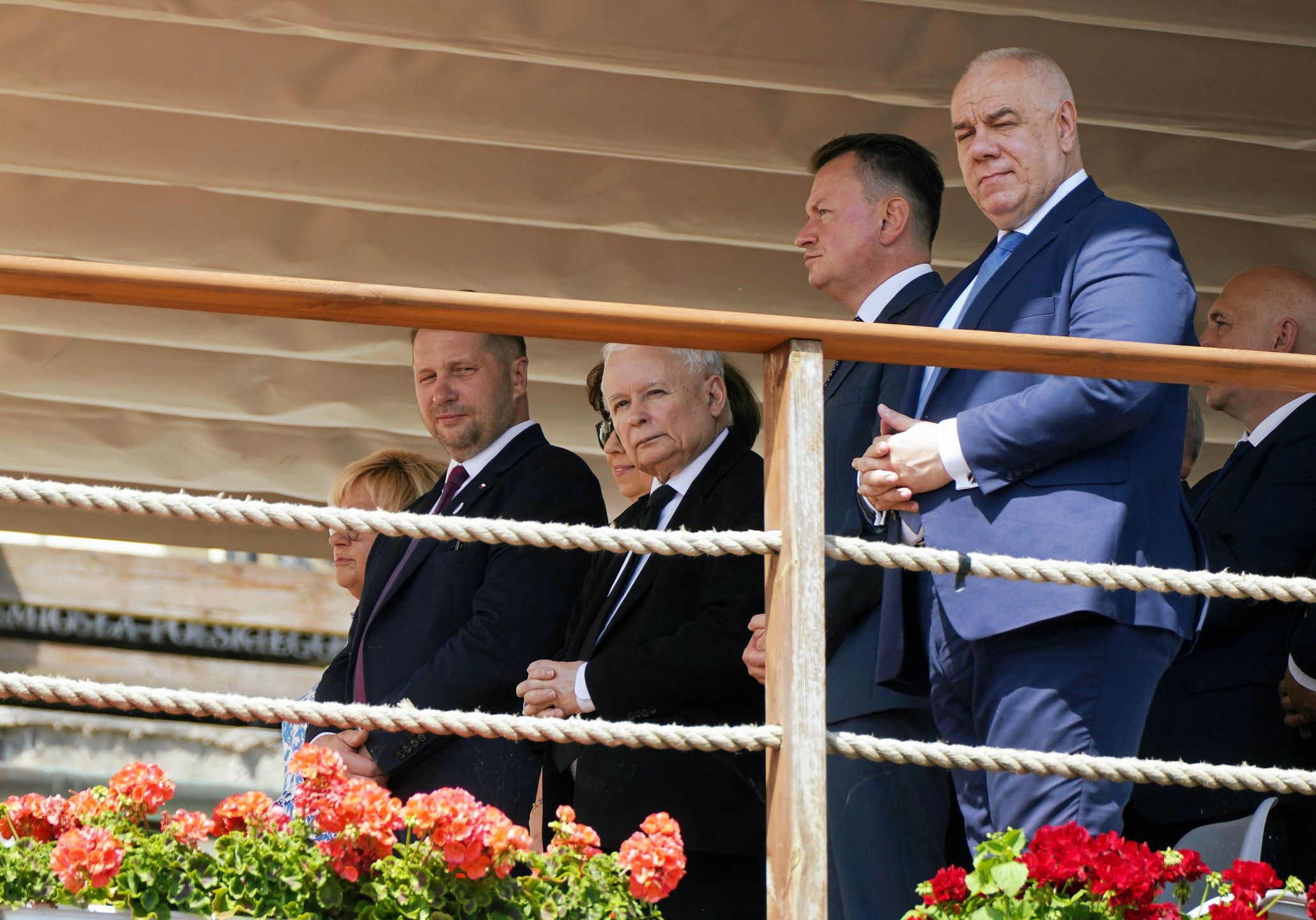 Przemysław Czarnek, Jarosław Kaczyński, Mariusza Błaszczak i Jacek Sasin na Jasnej Górze