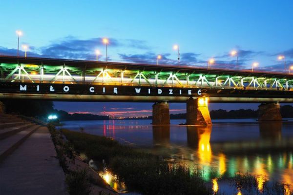 Na moście Gdańskim zaświeci się neon "Miło Cię widzieć"