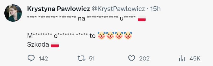 Zagadkowy wpis Krystyny Pawłowicz