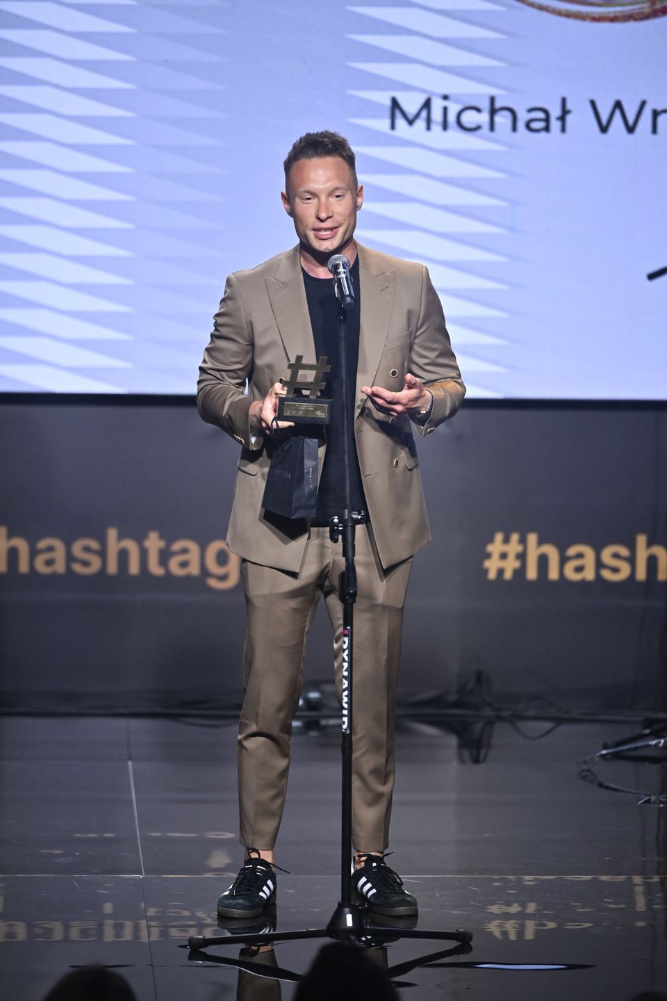 Michał Wrzosek na gali Hashtagi Roku 2023