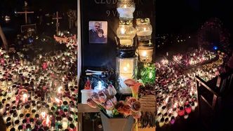 Morze kwiatów i zniczy na Powązkach. Odwiedziliśmy groby polskich gwiazd: Kołaczkowska, Soyka, Kora, Czubaszek... (ZDJĘCIA)