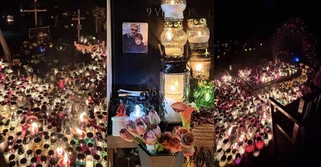 Morze kwiatów i zniczy na Powązkach. Odwiedziliśmy groby polskich gwiazd: Kołaczkowska, Soyka, Kora, Czubaszek... (ZDJĘCIA)