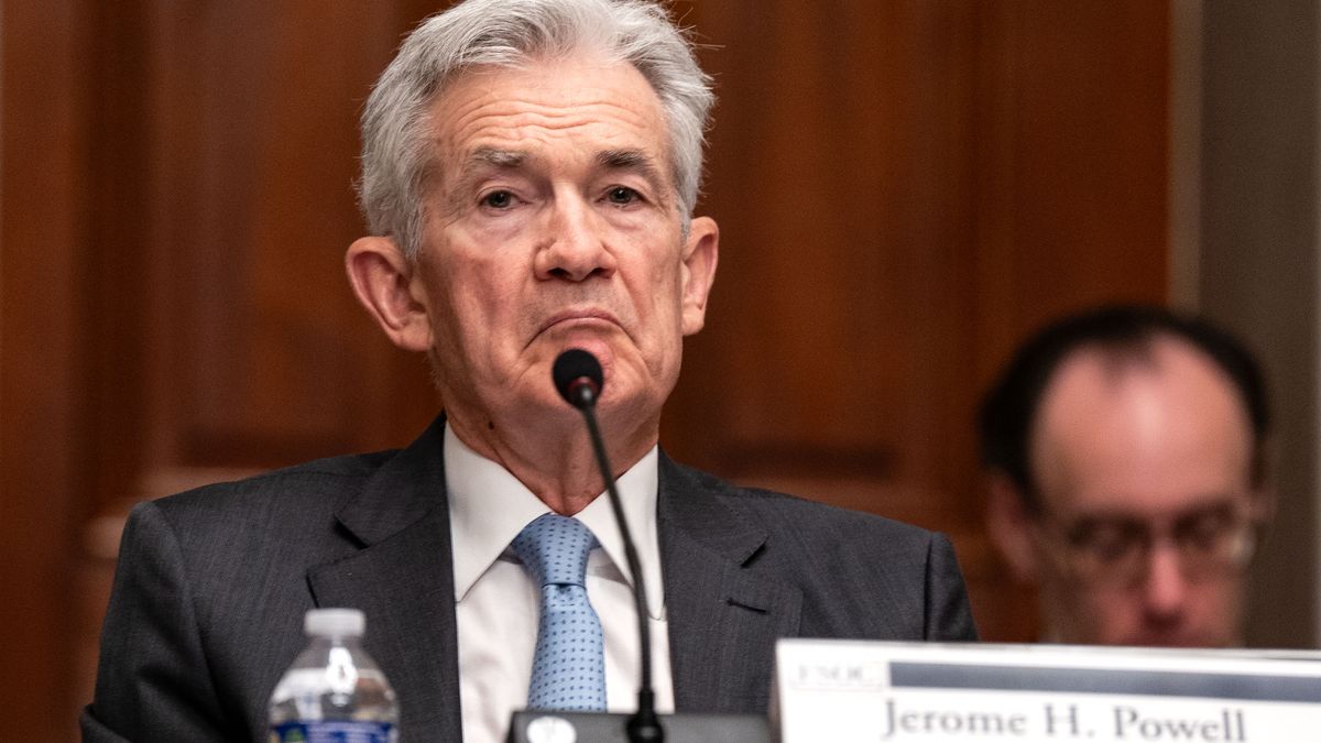 WASHINGTON, DC - MAY 10: Federal Reserve Chair Jerome Powell  listens as U.S. Secretary of the Treasury Janet Yellen presides over a meeting of the Financial Stability Oversight Council at the Treasury Department on May 10, 2024 in Washington, DC. The council received an update from the Financial Market Utilities Committee and an update on market developments related to corporate credit, as well as a presentation and to vote on a report on nonbank mortgage servicing. (Photo by Kent Nishimura/Getty Images)
