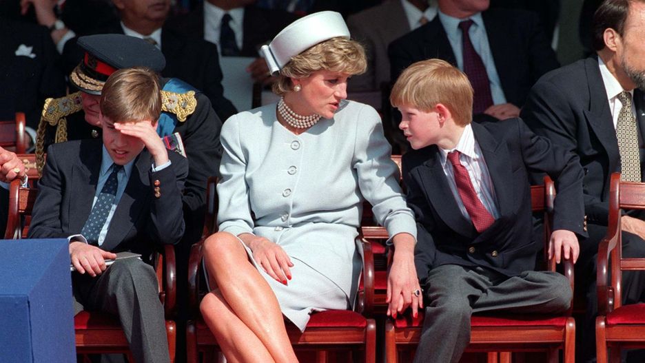 Księżna Diana z synami - Harry'm i Williamem