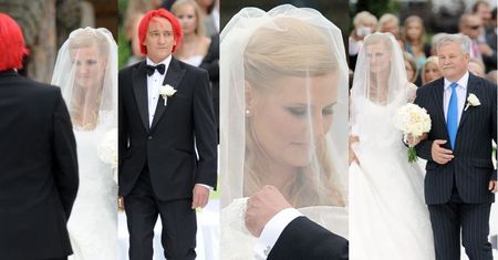 Michał Wiśniewski i Dominika Tajner siedem lat temu wzięli ślub: Mazury, Terentiew w roli świadka, suknia od Grycanki... (ZDJĘCIA)