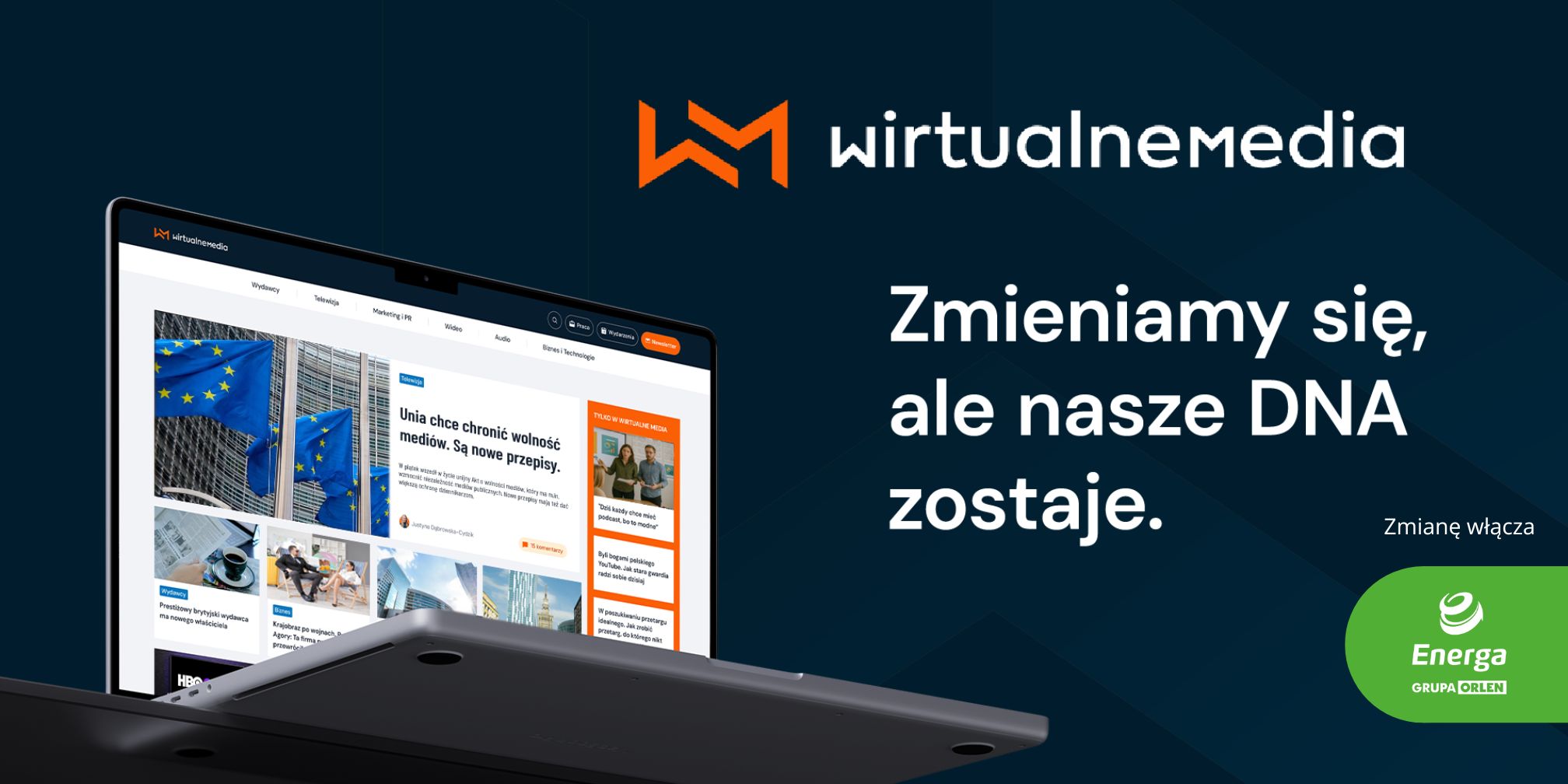 Partnerem premiery nowych Wirtualnych Mediów jest Energa.