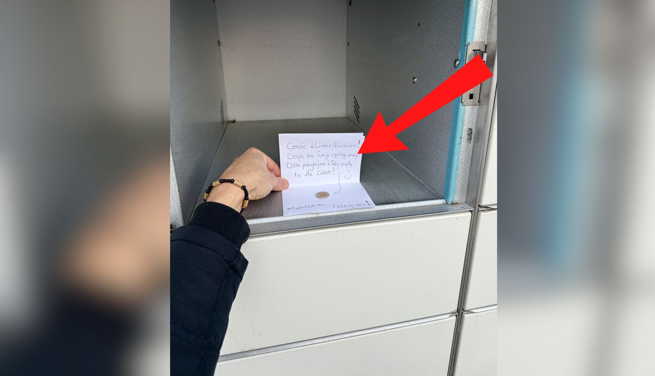 Taka karteczka w paczkomacie Inpost. Zdjęcie obiega sieć