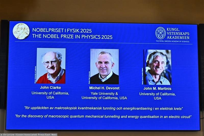 Nobel z fizyki dla trzech naukowców za przełomowe odkrycia
